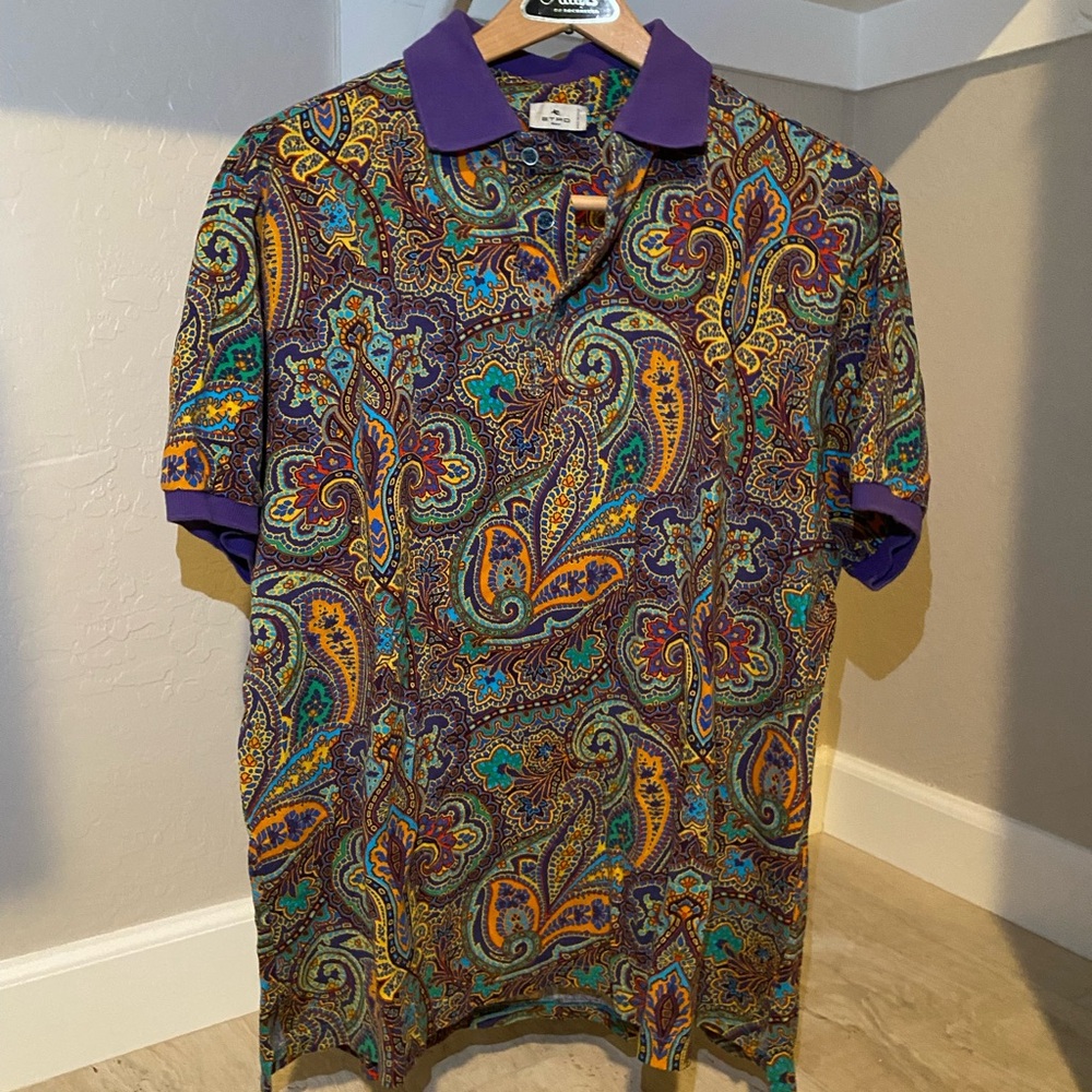 Colorful Paisley Polo Shirt
